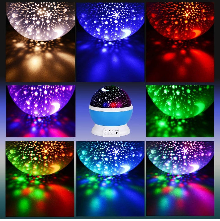 Star Master Projector with USB Wire Colorful Romantic LED spinning star light