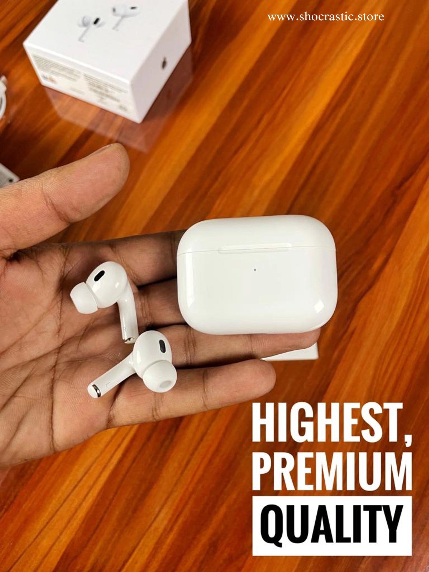 Shocrastic Airpods pro Gen 2 OG Clone with apple logo and MRP USA made