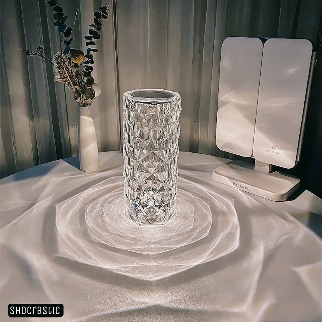 Crystal Touch Lamp and remote controlled 16 rgb changing mode lights