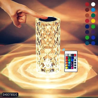 Crystal Touch Lamp and remote controlled 16 rgb changing mode lights