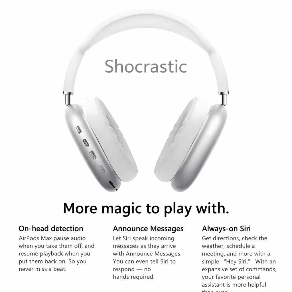 Shocrastic headphones pro max noise cancellation